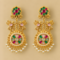 Multicolor Gold Tone Earrings