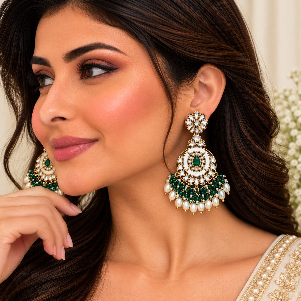 Green chandbali