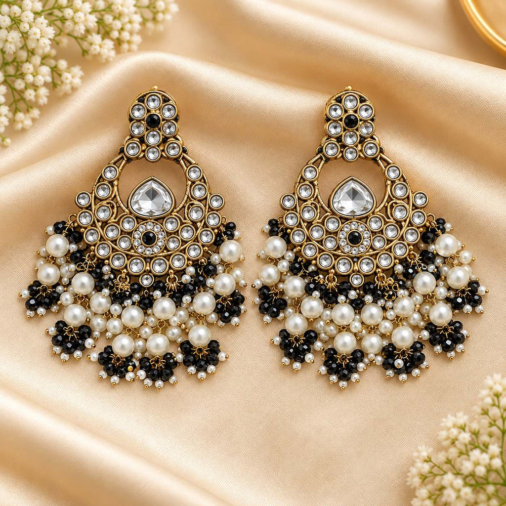 Black & Gold Statement Earrings