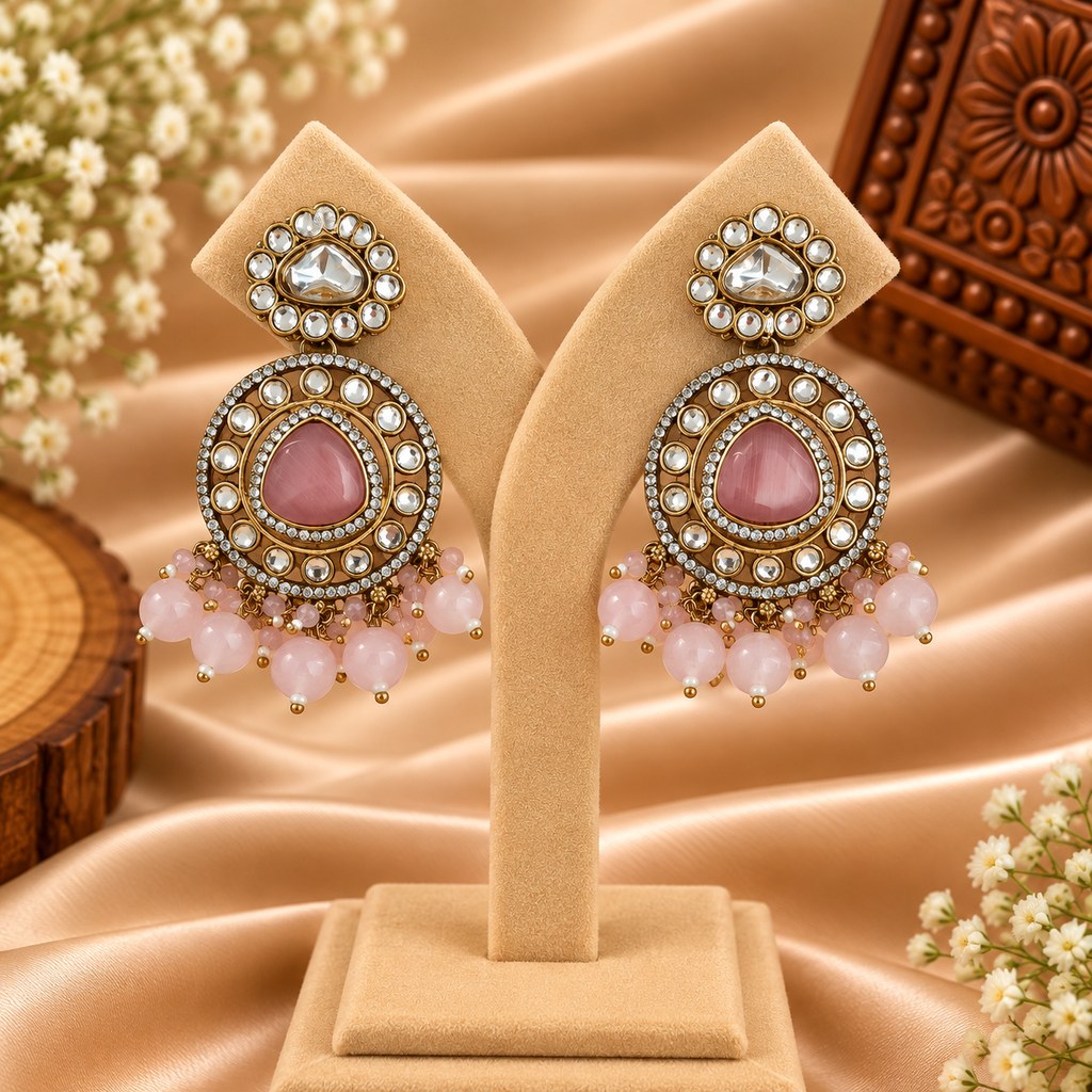 Pink Chandelier Earrings