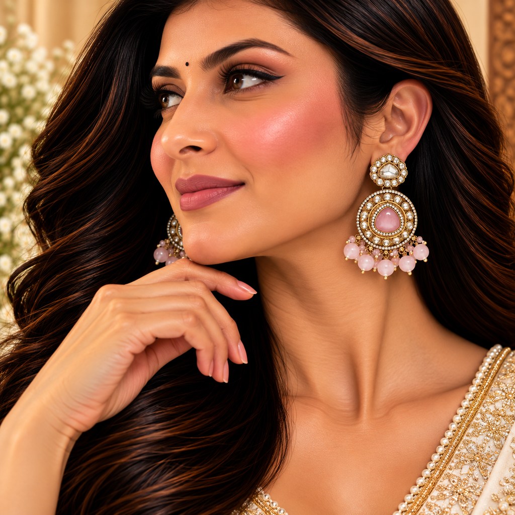 Pink Chandelier Earrings